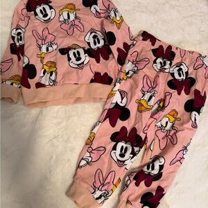 Disney Mickey and Friends Minnie Matching Set Peach Apparel 3T